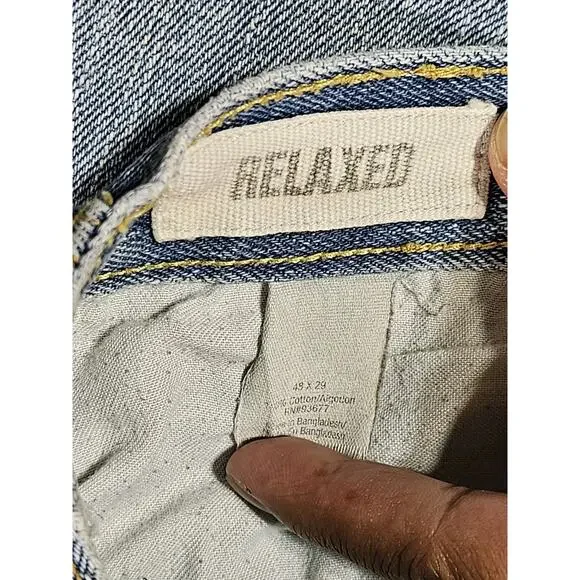 Vintage Arizona Jeans Mens 48 X 29 Light Blue Denim Jeans Relaxed 100% Cotton - Picture 4 of 9